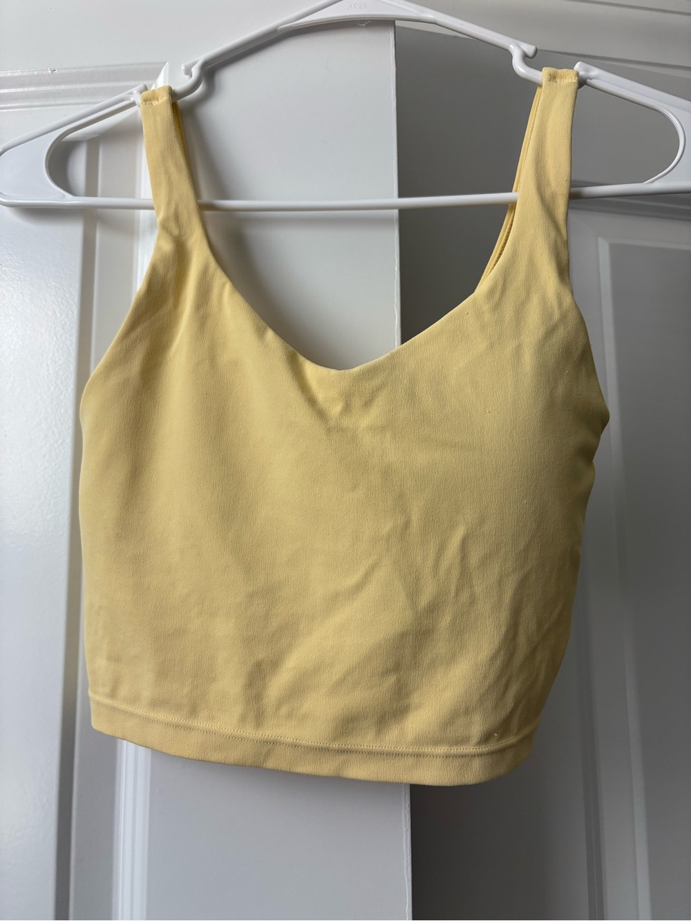 aerie Yellow V-Neck Crop Tank
